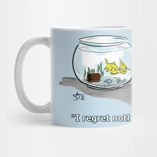 Funny goldfish cartoon. Mug